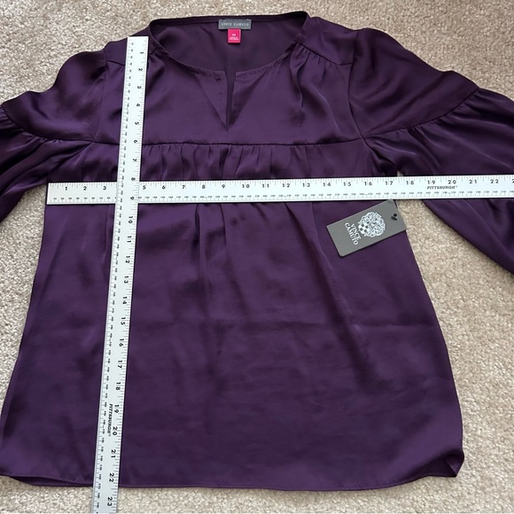Vince Camuto Purple Billowy Long Sleeve Blouse - Picture 8 of 9